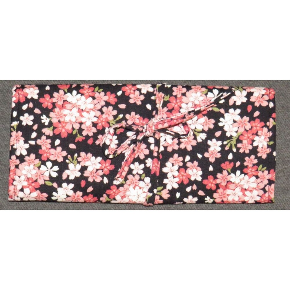 Floral Makeup Brush Roll Organizer Travel Bag - Picture 5 of 7
